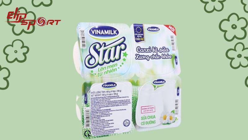 Một hộp sữa chua Star Vinamilk có trọng lượng 100g cung cấp khoảng 97.7 calo