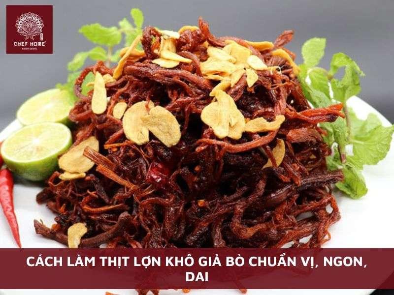 cách làm thịt lợn khô giả bò