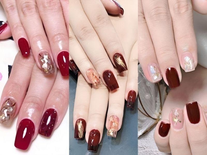 nail màu đỏ đất