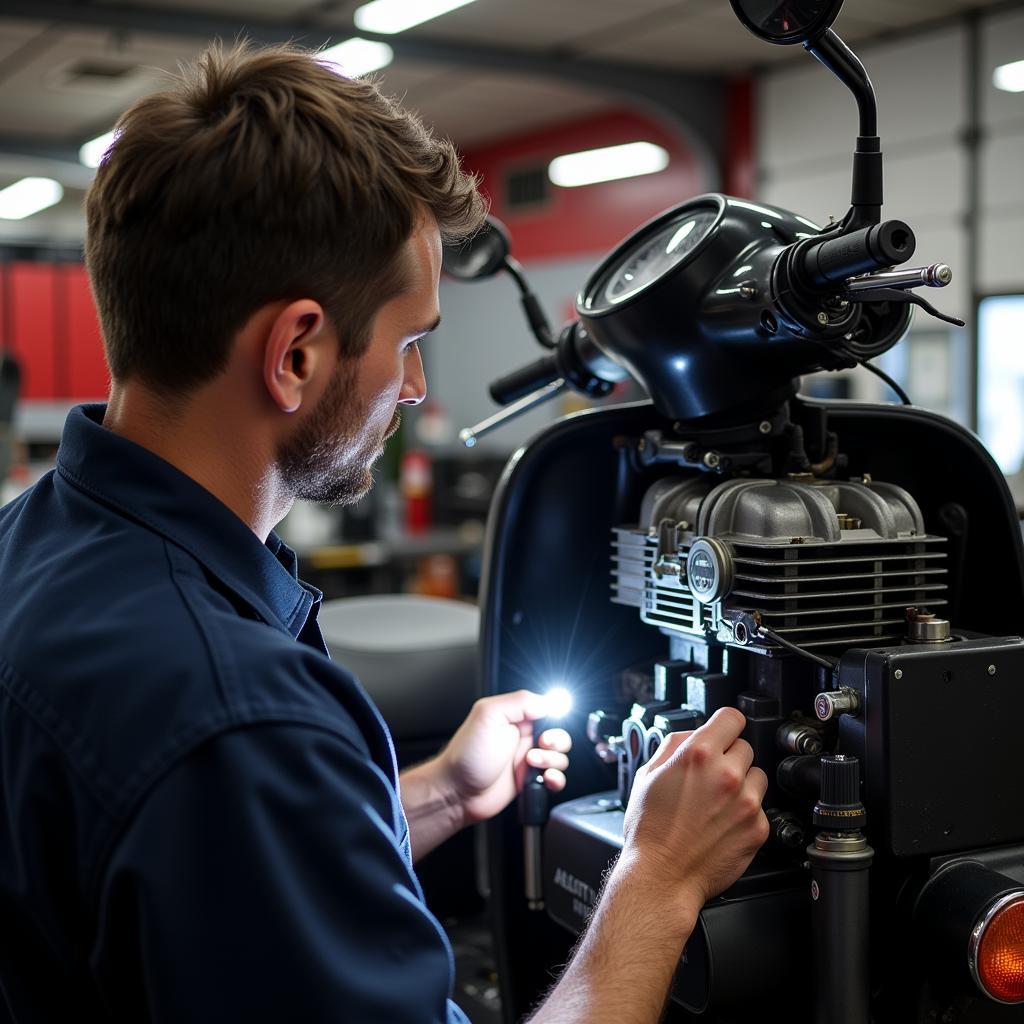 Checking the Scooter Engine