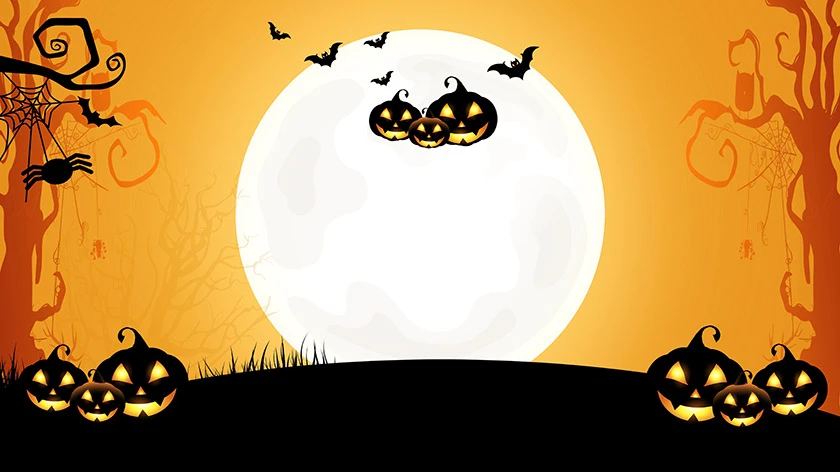 Bộ ảnh Halloween hình bí ngô dễ thương