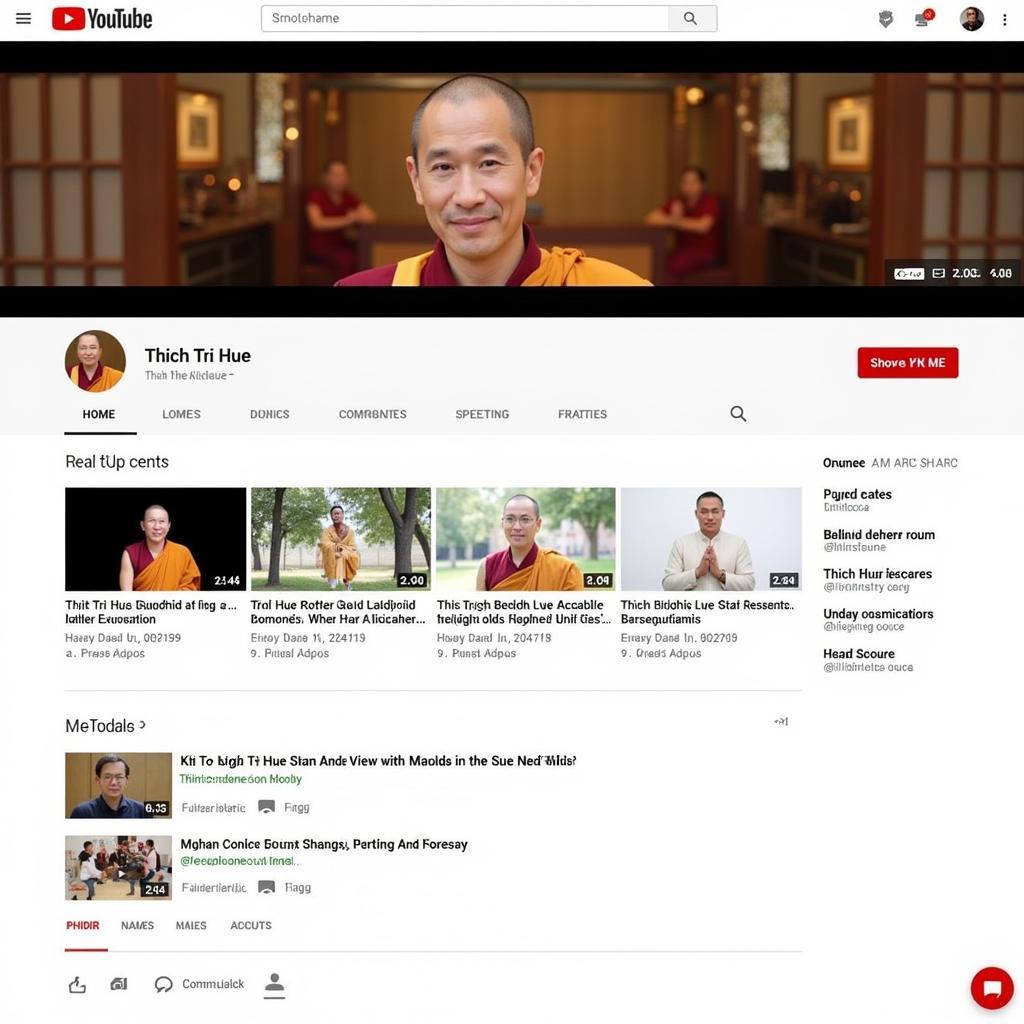 Kênh Youtube Thích Trí Huệ